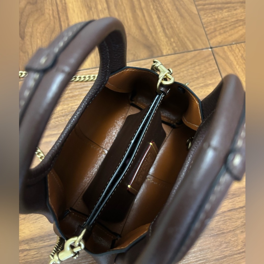 Coach Lana Shoulder Bag 19 Maple/Brass - Picture 9 of 9